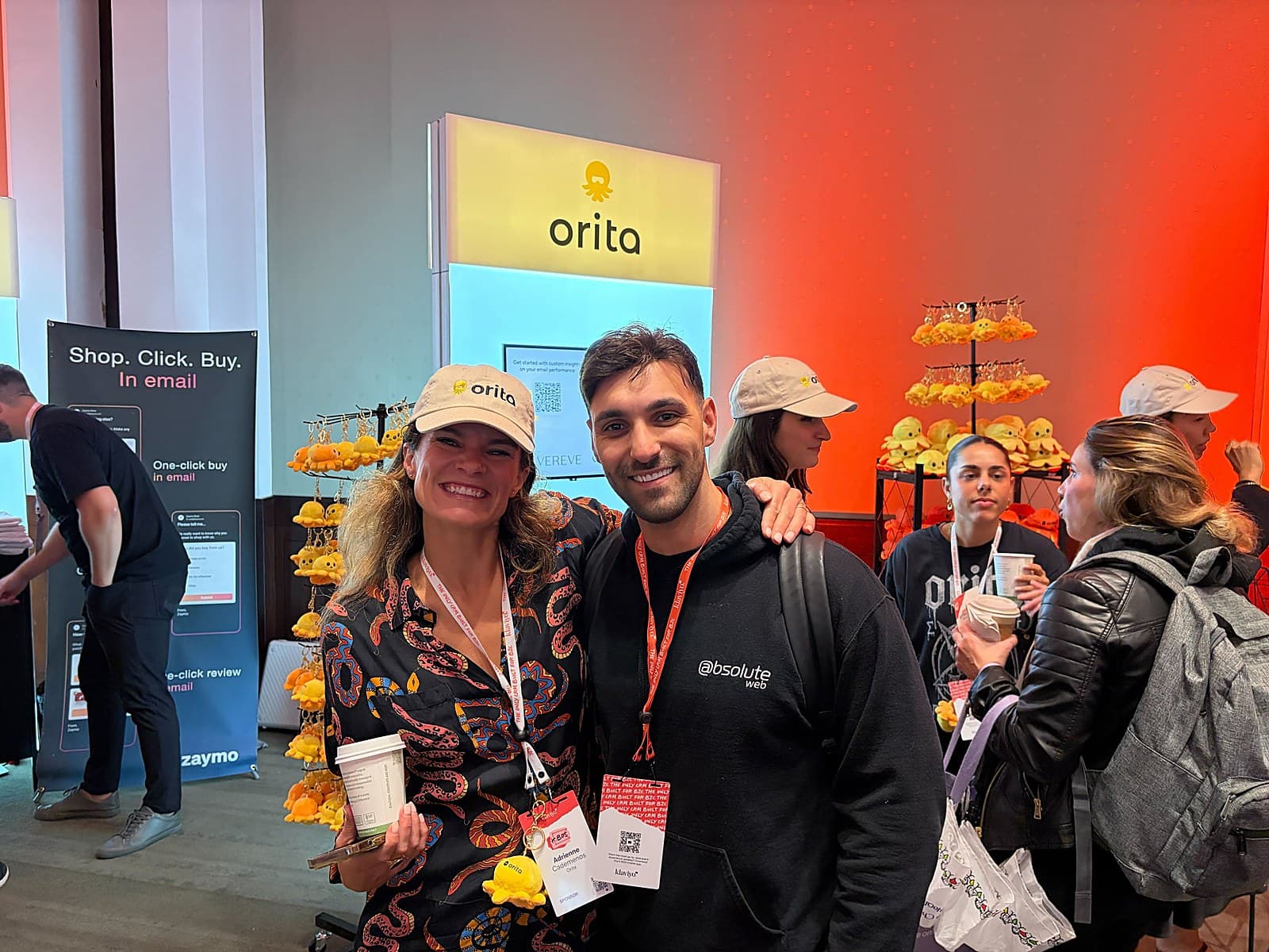 Dale Parducci with Adrienne Cademenos of Orita at the Klaviyo conference in Boston